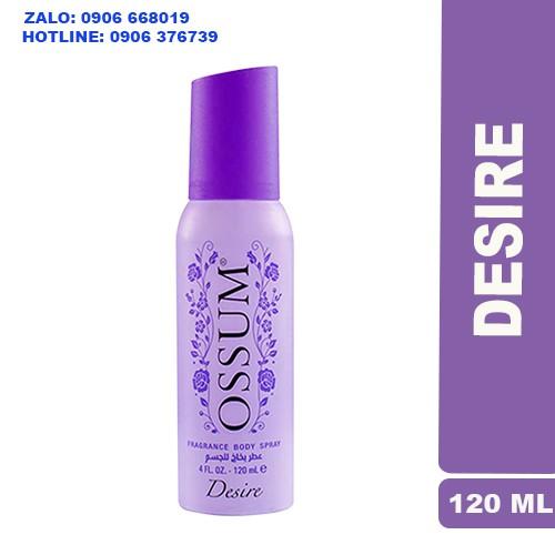 NƯỚC HOA XỊT TOÀN THÂN DÀNH CHO NỮ OSSUM DESIRE 120ML