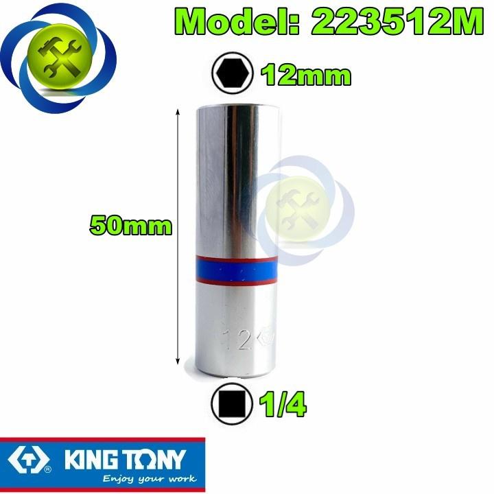 Tuýp 1/4 KINGTONY 2235XX loại dài 6 cạnh màu trắng từ 4 - 14mm