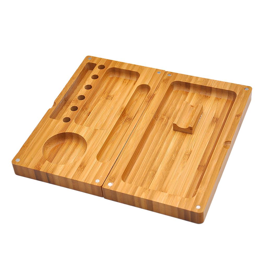 Cigarette Rolling Tray Wooden Plate Tray Smoking Holder Tool Accessories