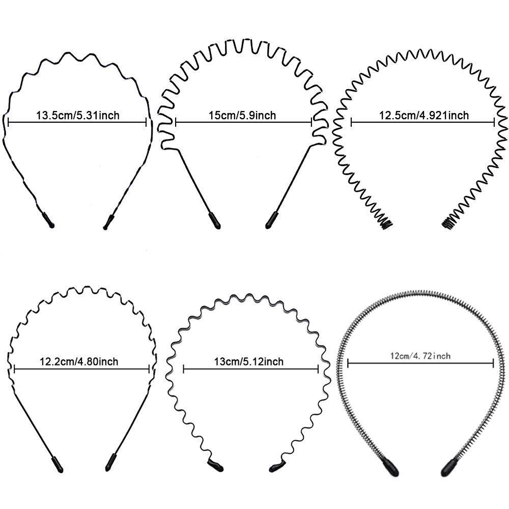 6 mảnh băng kim kim loại dành cho nam băng teband thời trang thể thao với răng chống trượt đàn hồi