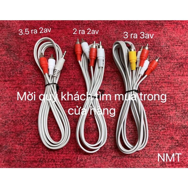 DÂY CÁP AV/RCA 3 -&gt; 3 MÀU GHI LOẠI TỐT 1.5M