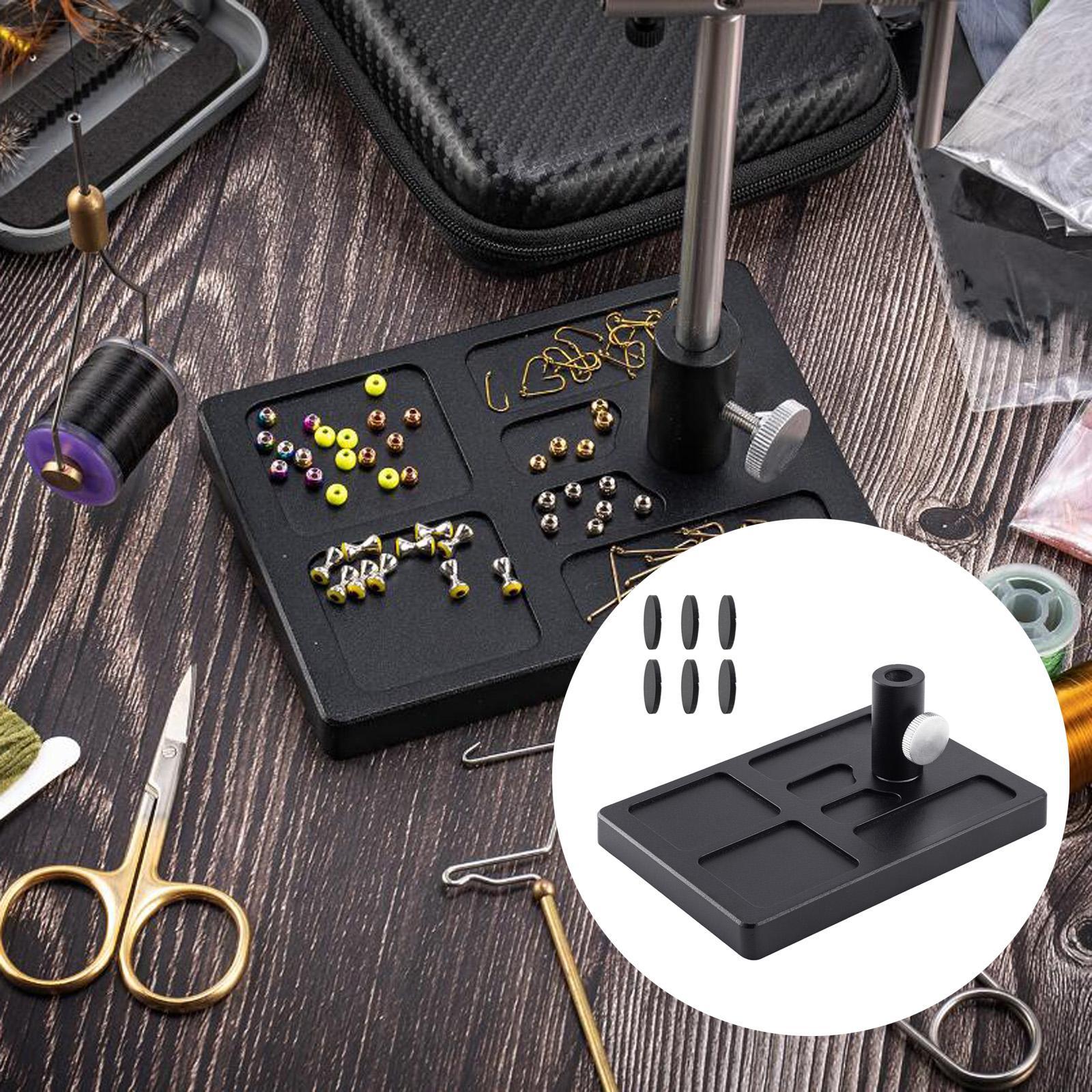 Fly Tying Pedestal Base Fly Tying Tools Fishing Accessories Lure Maker DIY Professional Fishing Hook Rotary Clamp Fly Tying Vise for Travel