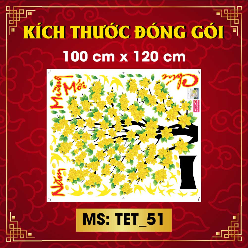 Decal trang trí tết combo số 7