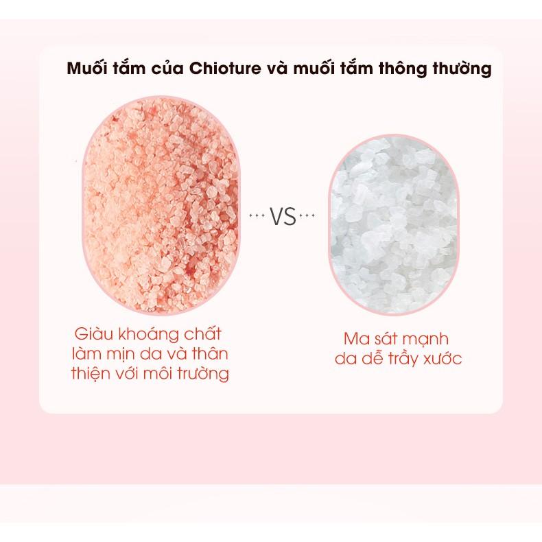 Tẩy da chết toàn thân muối hồng Chioture Himalayan Pink Salt Body Scrub an toàn cho mọi loại da 350g