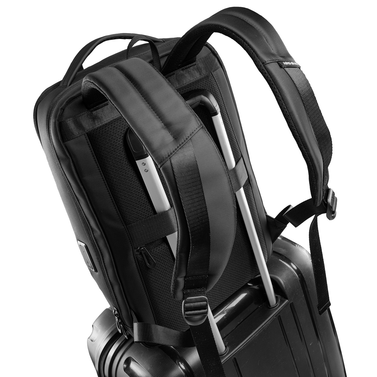 Balo laptop 15” KINGBAG APOLLO thời trang, tích hợp cổng USB đa dụng, ngăn phụ lót chống thấm, màu đen - Hàng chính hãng