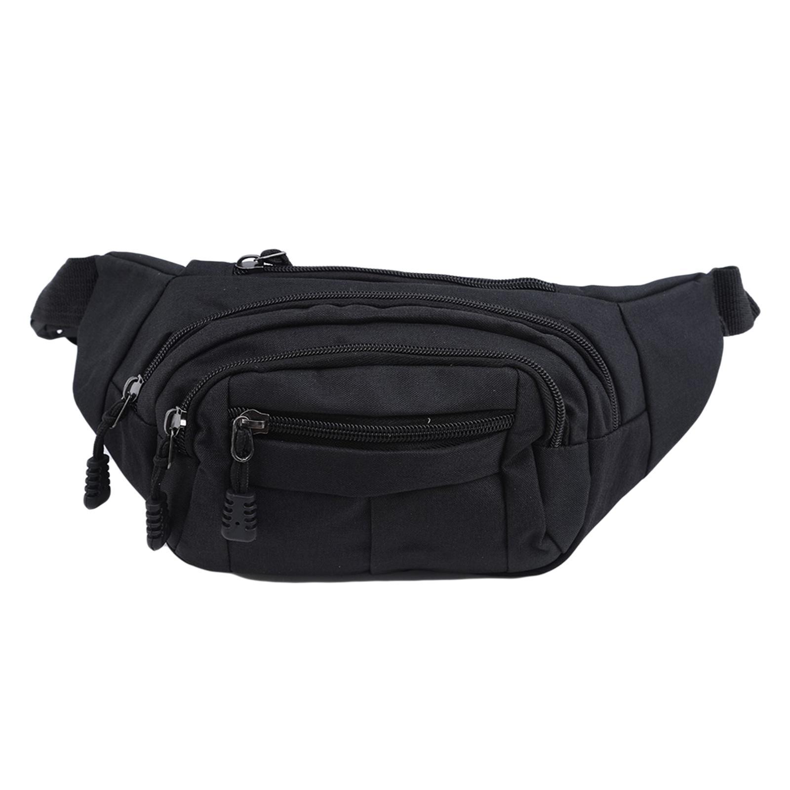 Fanny Pack for Men Women Shoulder Bag Fashion Waist  for Camping Black