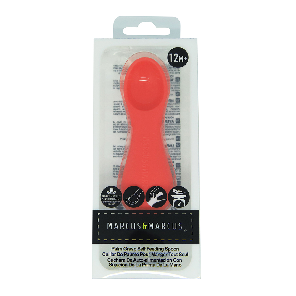 Thìa tập ăn silicon cho bé Palm Grasp Marcus & Marcus, từ 12 tháng