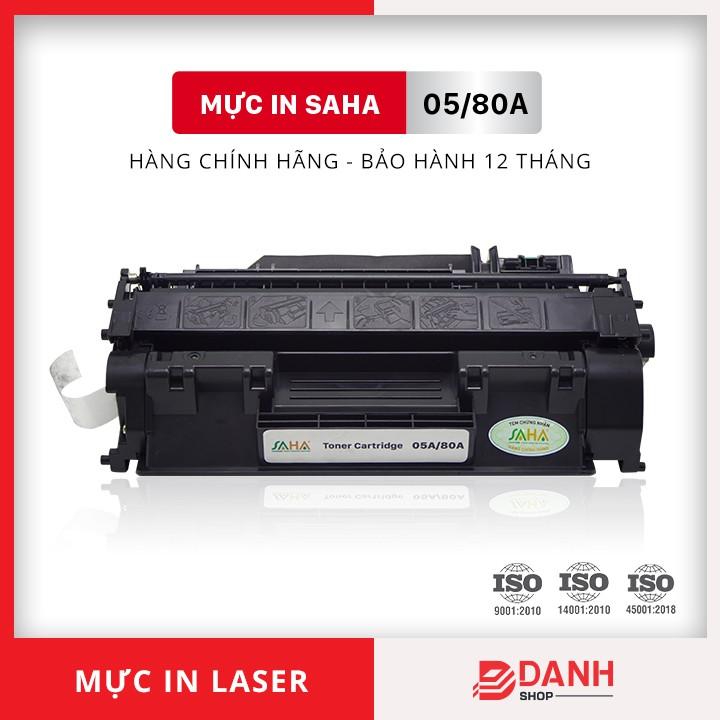 Hộp mực in SAHA 05A/80A (Có chíp) Dùng cho Canon, HP - Chính Hãng SAHA (BOX)