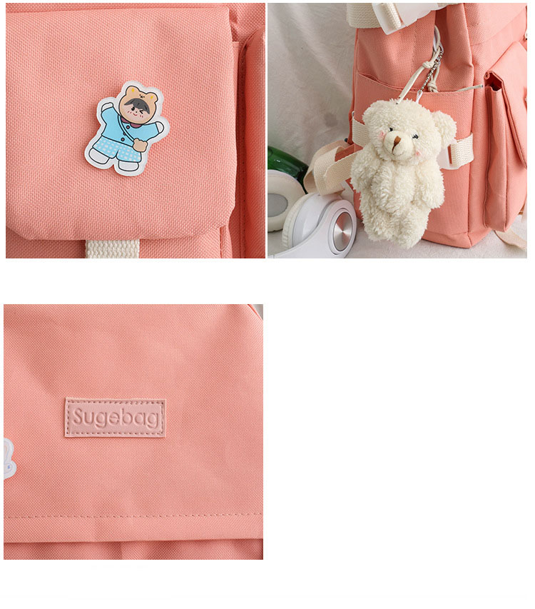 Combo set 5 món balo nữ balo cấp 1 balo cấp 2 balo cấp 3 siêu đẹp đáng yêu SUGEBAG mã 372