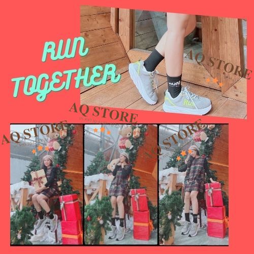 GIÀY CHẠY BỘ THÔNG MINH MÀU XÁM - RUN TOGETHER