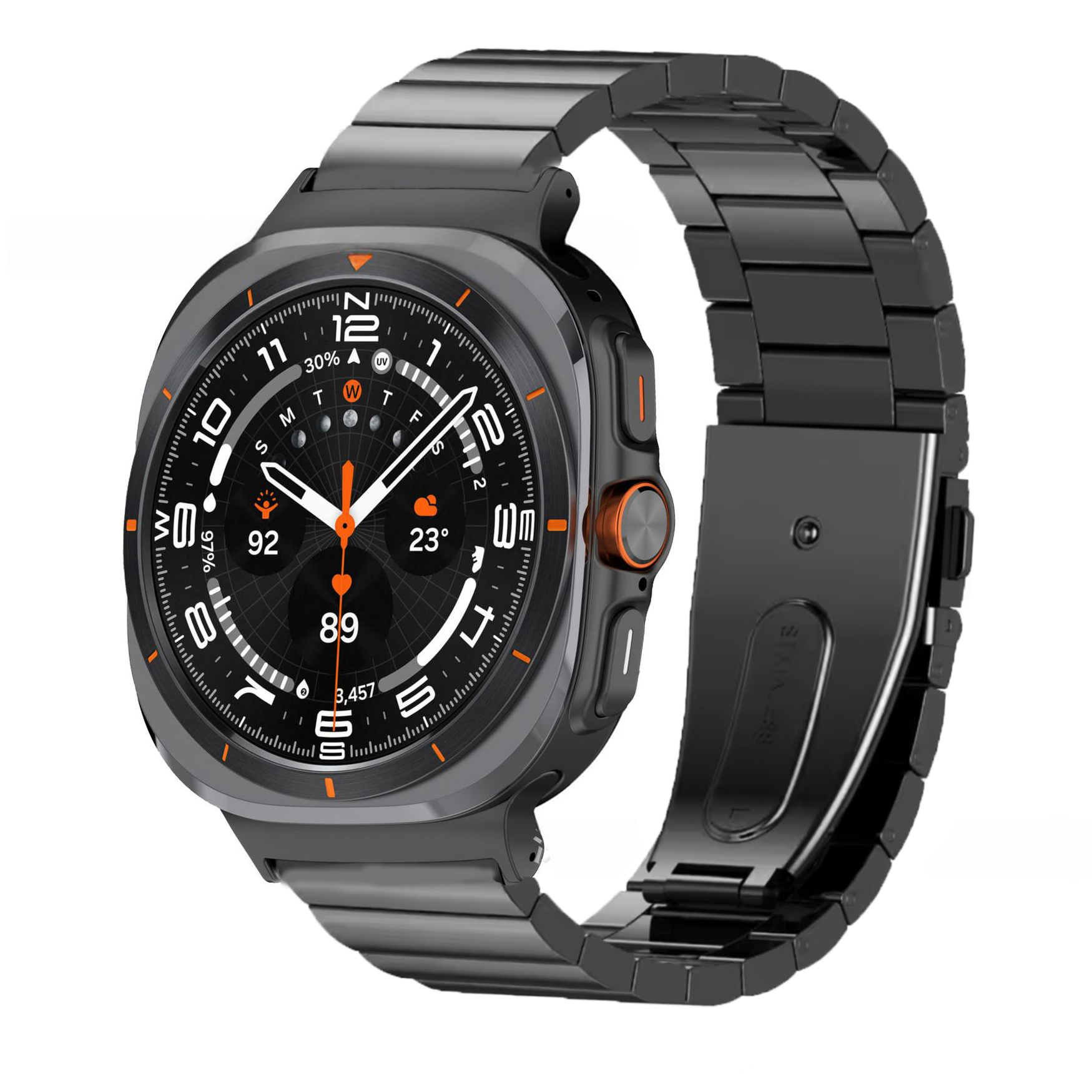 Dây Thép Mắt Ngang cho Samsung Galaxy Watch Ultra 47mm - Hàng Chính Hãng