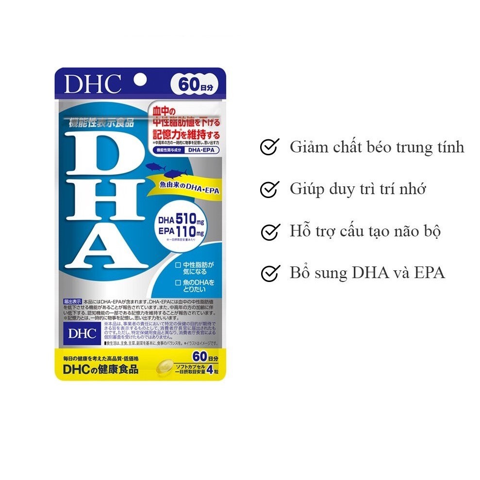 Viên uống bổ não bổ sung DHA DHC