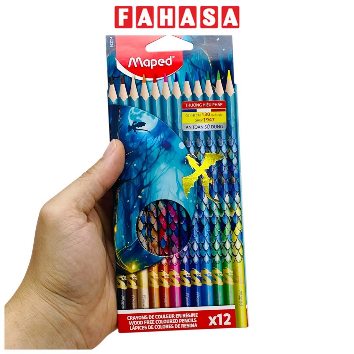 Hộp 12 Bút Chì Màu Họa Tiết Rồng - Maped 862234