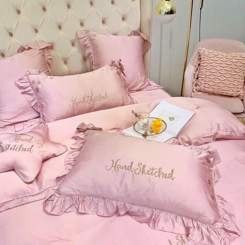 Bộ lụa thêu hoạ tiết ngôi sao 7 món