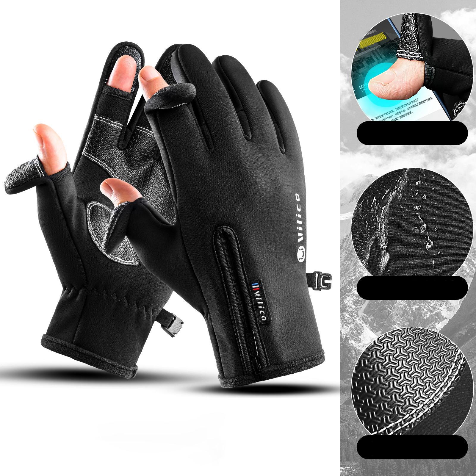 Thermal Gloves Riding Gloves Touch Screen Portable Winter Warm Gloves Winter Gloves for Running Men Camping Driving Commuting