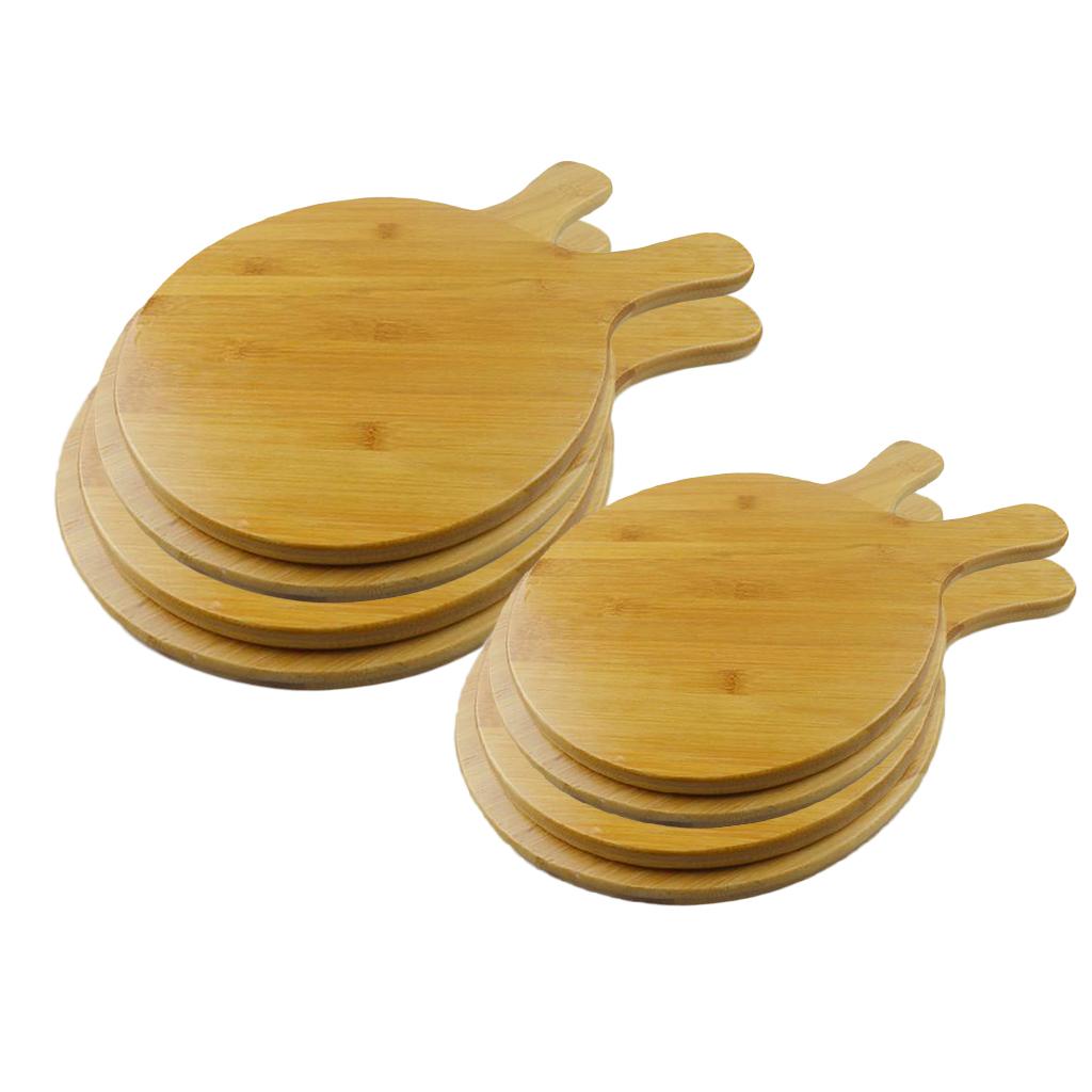 Bamboo Pizza Serving Tray Round Pizza Plate Cutting Board Pizza Pan Kitchen Tool