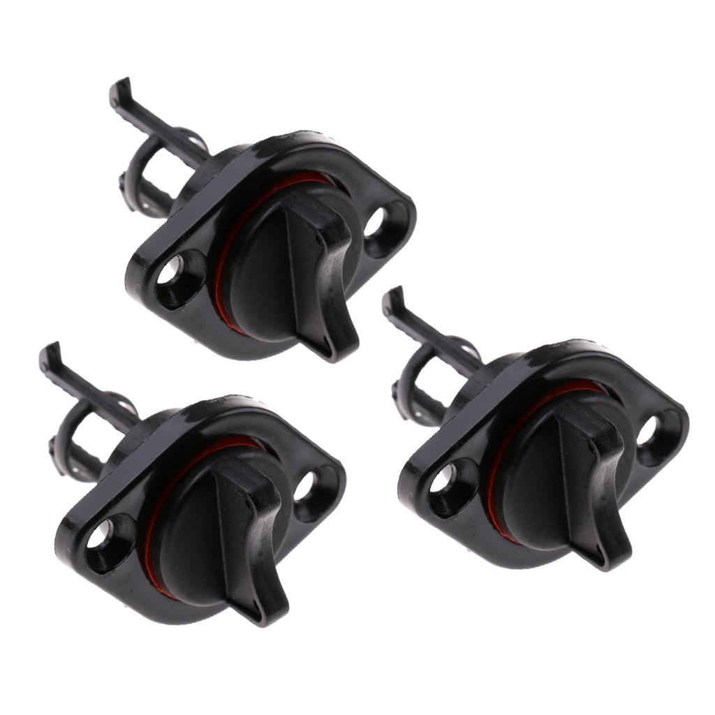 3x Retained Screw Type Nylon Drain Plug for Boats Fits 1inch Diameter Hole