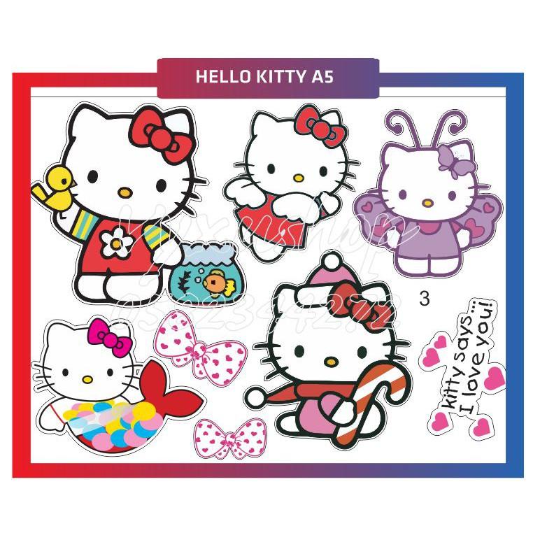 Combo 20 sticker decan Hello Kitty, decal ngoài trời không sợ mưa nắng,sticker trang trí cho bé yêu dán tại nhà