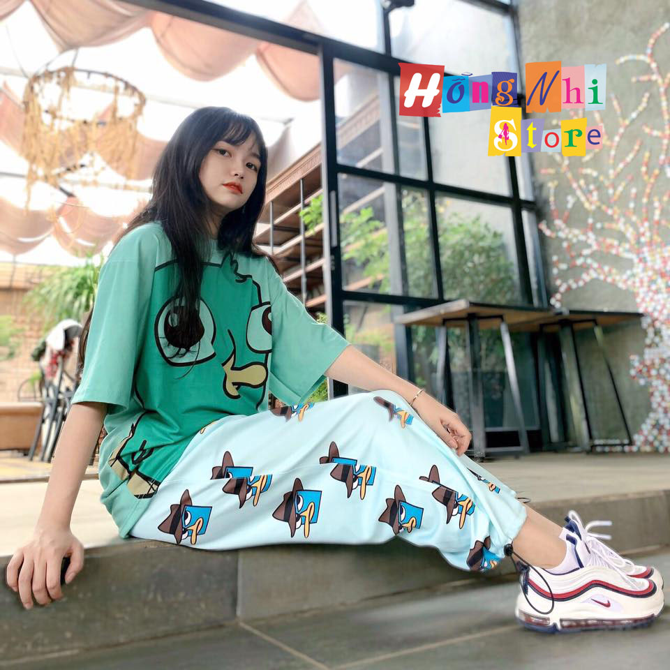 Quần Hoạt Hình Dài Dây Rút Lai Vịt Perry Cartoon Pant Oversize Ulzzang Unisex - MM