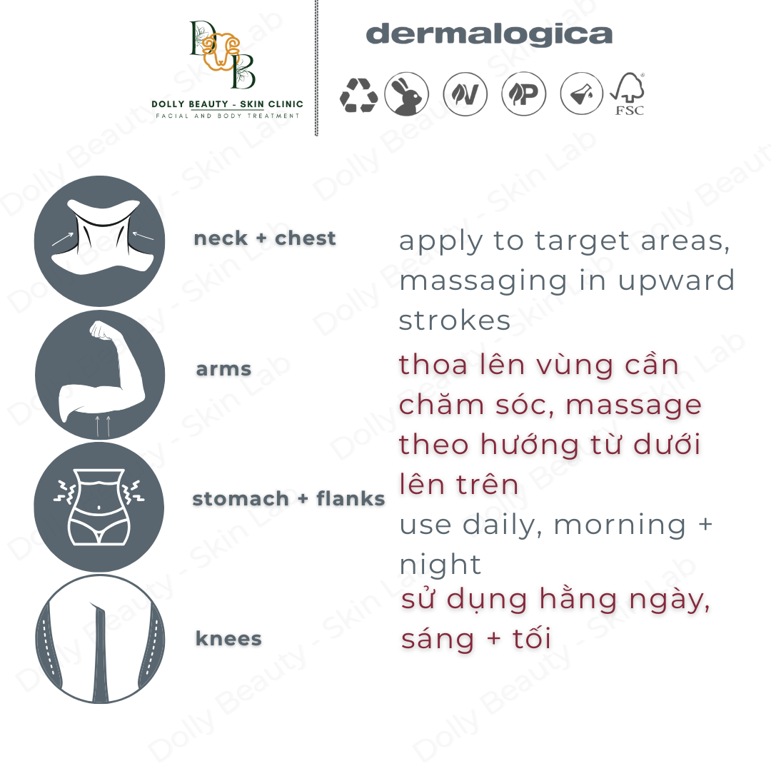 Tinh chất định hình body, giảm nếp nhăn, trẻ hoá Dynamic Skin Sculptor Body Serum siêu bóng loáng phù hợp với mọi loại da của Dermalogica