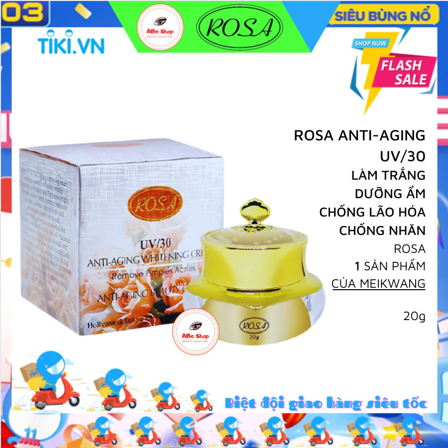 KEM ROSA UV/30 ANTI-AGING WHITENING CREAM 20G - NGĂN NGỪA LÃO HOÁ -  NẾP NHĂN HÌNH THÀNH