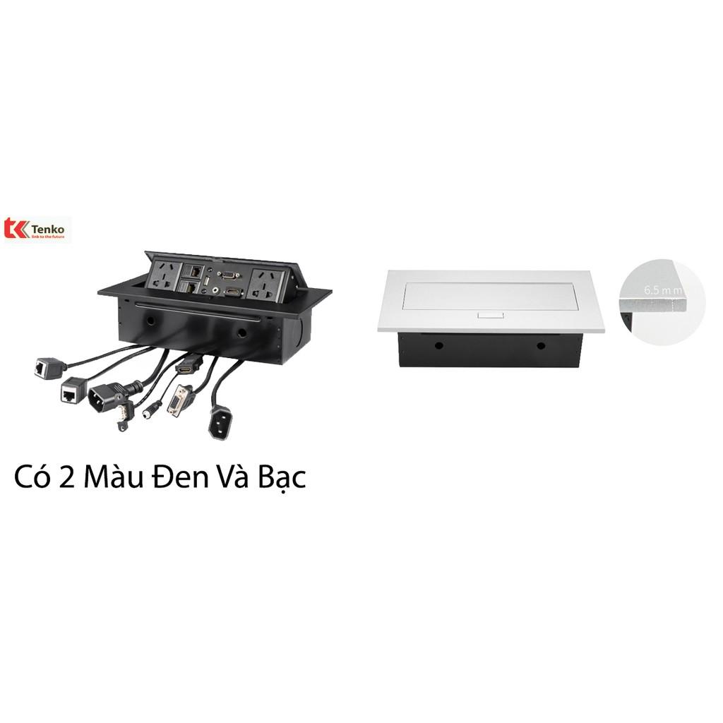 Hộp Ổ Cắm Điện Âm Bàn - Âm Sàn HDMI/VGA/LAN/USB TK-AS01DN