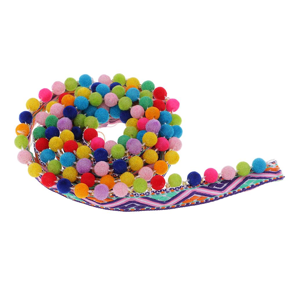 Beaded Pom Pom Bobble Trim Ball Tassel Braid Fringe Jacquard Ribbon Craft