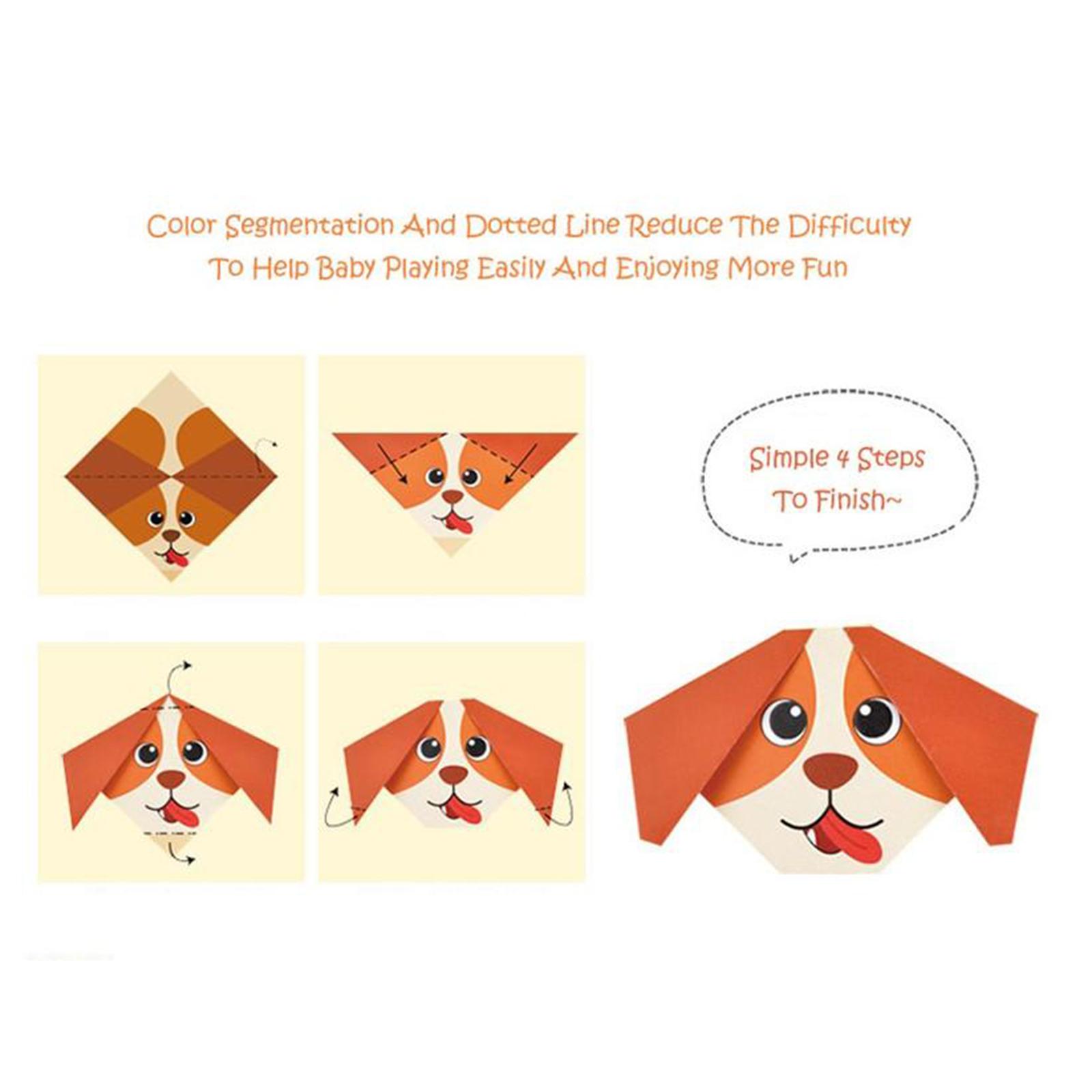 Origami Paper Kids DIY Paper Baby Early Learning Education Toys Gifts Animal