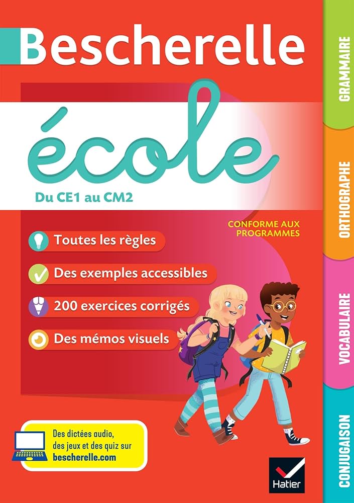 Sách học tiếng Pháp BESCHERELLE ECOLE - FRANCAIS (CP, CE1, CE2, CM1, CM2)