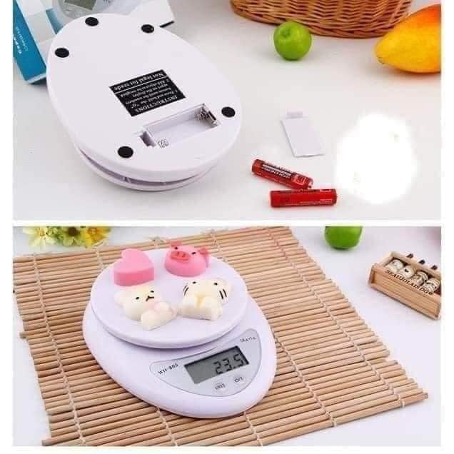 Cân tiểu ly điện tử nhà bếp cao cấp định lượng 1g - 10kg, cân làm bánh độ chính xác cao kèm 2 viên pin AAA