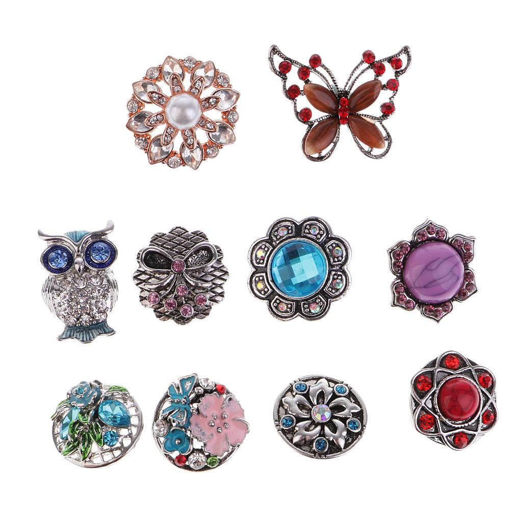 10x mix styles snap buttons 18mm jewelry making Interchangeable snap charms