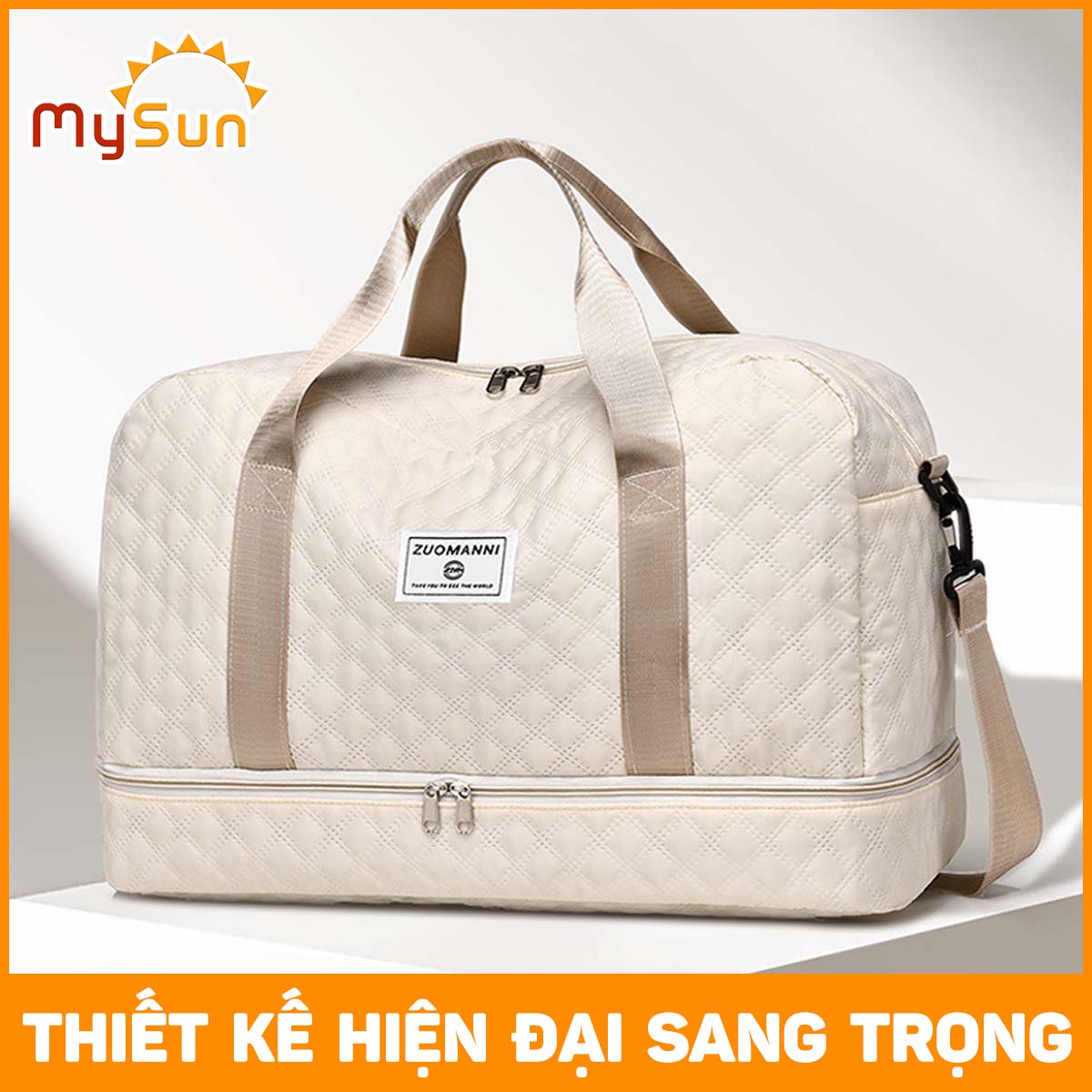 Túi du lịch 2 tầng chống nước cỡ lớn xác tay siêu nhẹ cho nam nữ chính hãng MySun Zoumani