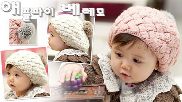 Mũ nồi len dễ thương cho bé gái