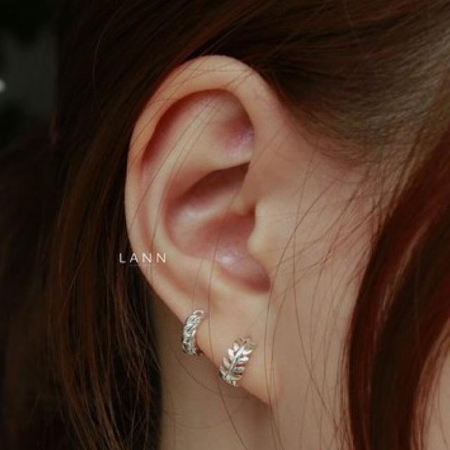 Khuyên vòng xích chốt gài 2 cỡ S925 LANN