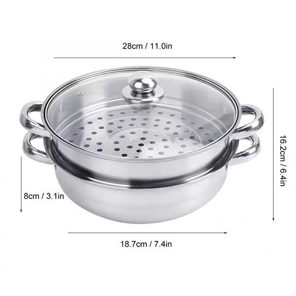 NỒI HẤP INOX 2 TẦNG ( 1995 GIA DỤNG )