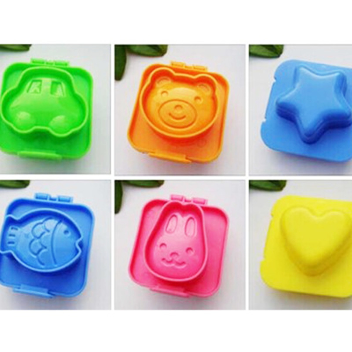 Bộ 6 khuôn cơm hình thú cho bé HT SYS - chất liệu ABS cao cấp -