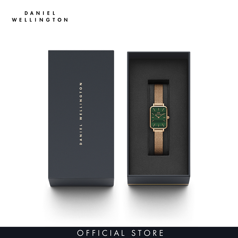 Đồng hồ Nữ Daniel Wellington dây lưới - Quadro Pressed Melrose 20x26mm DW00100437