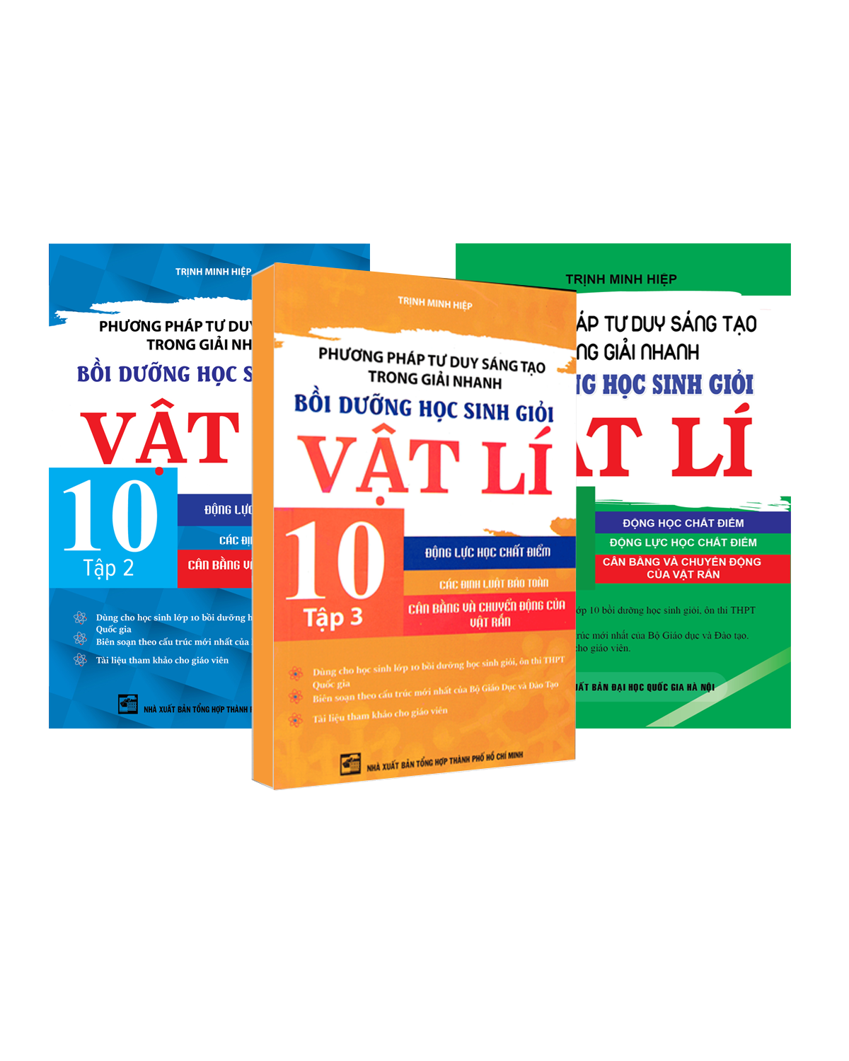 Combo Phương Pháp Tư Duy Sáng Tạo Trong Giải Nhanh Bồi Dưỡng Học Sinh Giỏi Vật Lí 10 (Tập 1+2+3) - KV