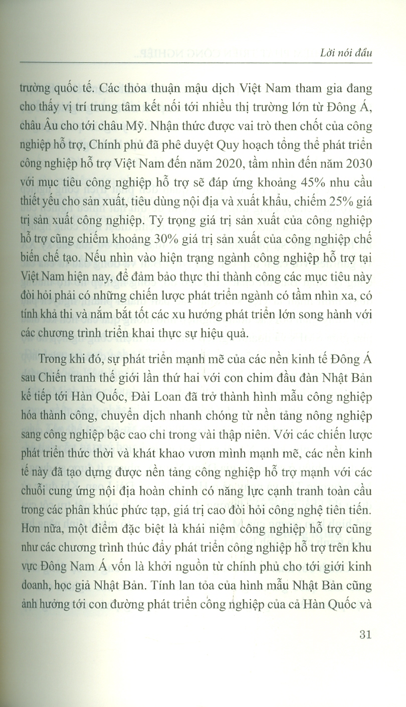 Kinh Nghiệm Phát Triển Công Nghiệp Hỗ Trợ Ở Nhật Bản, Hàn Quốc, Đài Loan Và Hàm Ý Chính Sách Cho Việt Nam (Sách Chuyên Khảo)