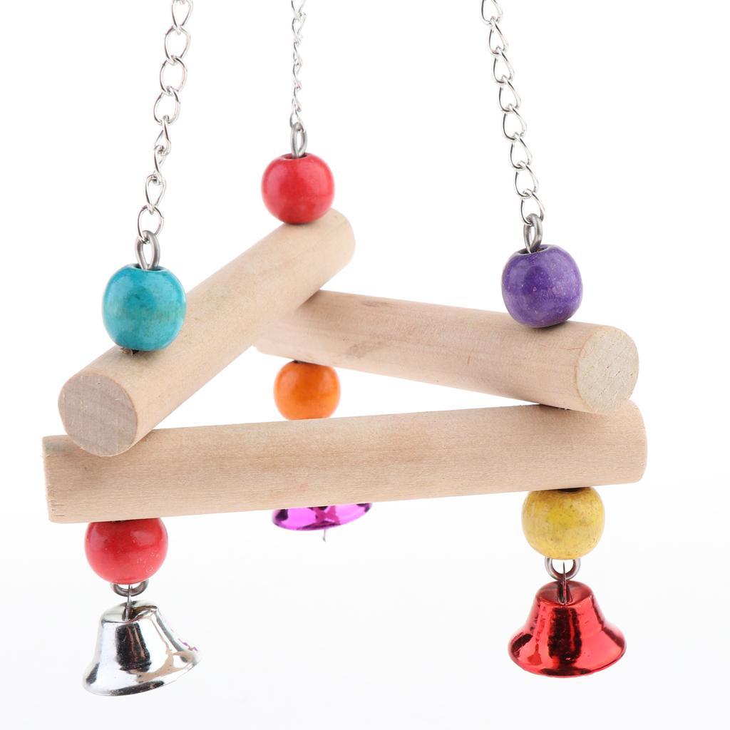 3pcs Pet Bird Bites Toy Parrot Chew Bell Toys Swing Cage Hanging Parakeet