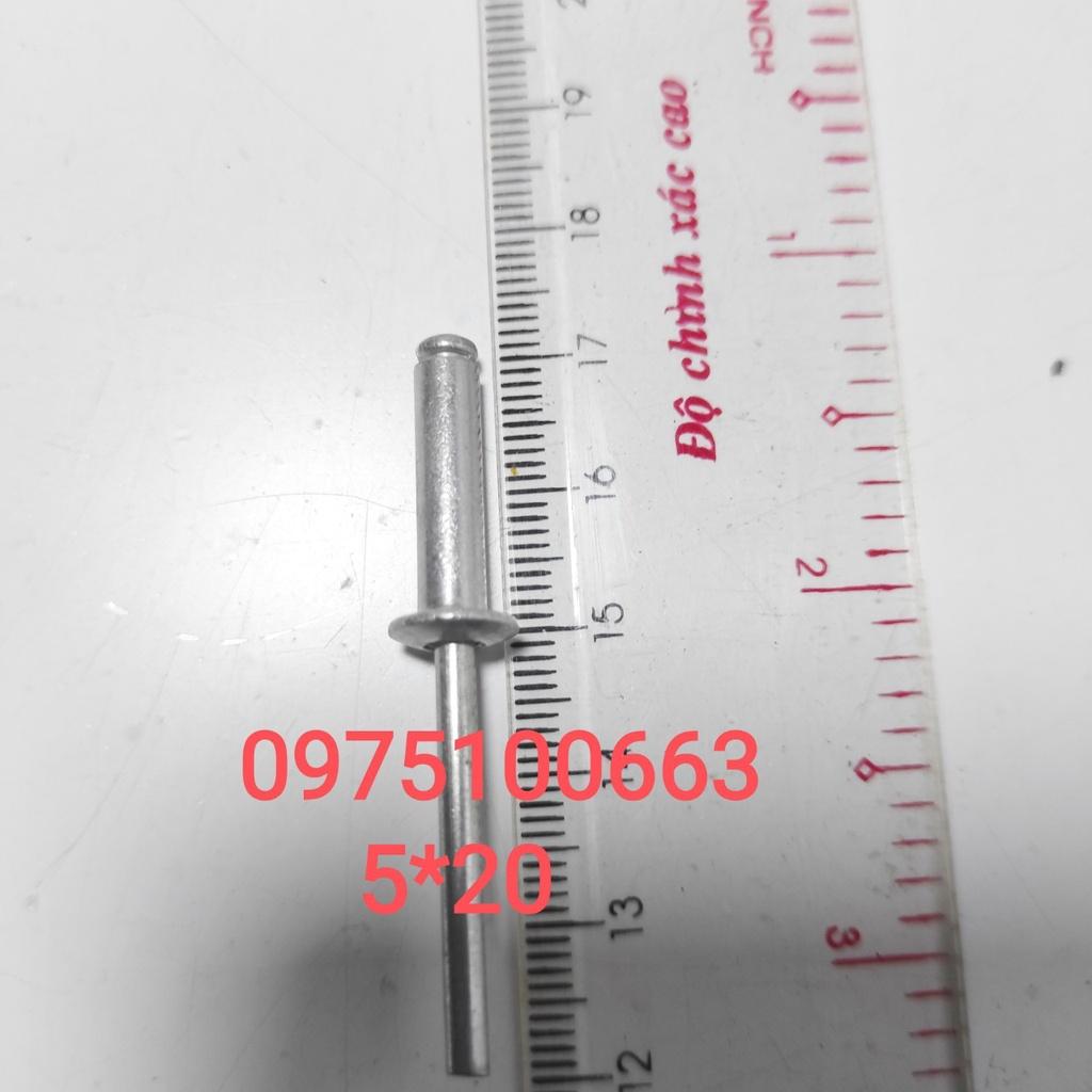 Rive Nhôm 3x10mm,3x20mm,4x10mm,4x20mm,5x10mm,5x20mm/ 100gram - Đinh rive rút