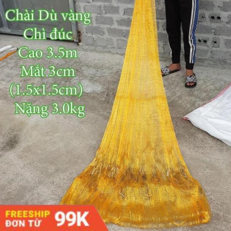 Chài Đánh Cá Chài Dù vàng dài 2m bung 4m
