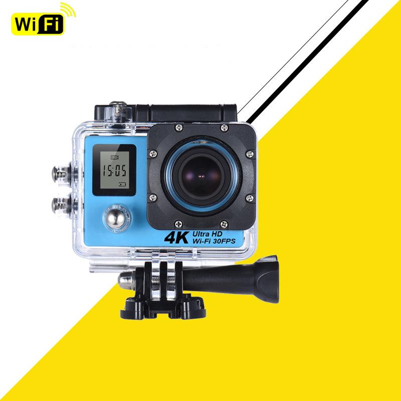 Camera hành động 4K Ultra HD 1080p Màn hình hiển thị kép WiFi điều khiển từ xa máy ảnh chống nước ngoài trời