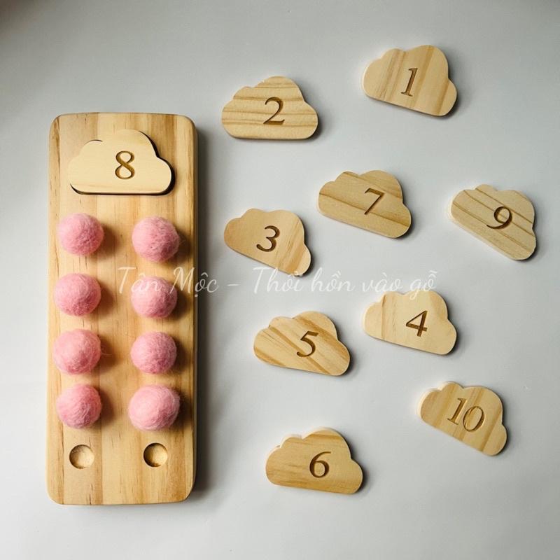 Bộ học số đám mây Montessori / công cụ học toán