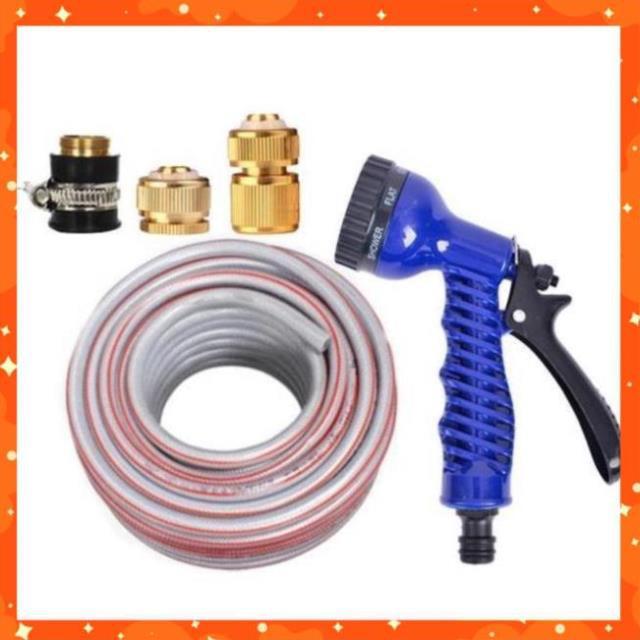 Bộ dây tăng áp 3 lần vòi xịt nước rửa xe, tưới cây loại 3-5m 206843