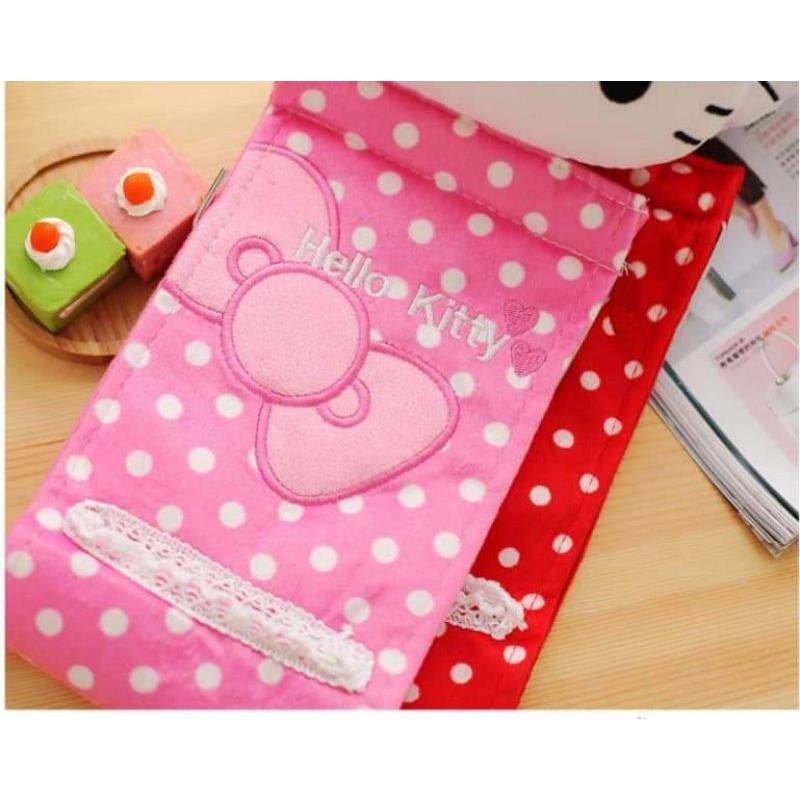 TÚI TREO KHĂN GIẤY BẰNG VẢI HÌNH KITTY