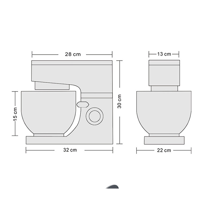 Máy Nhào Bột,Trộn Bột SM350G Công Suất 1200W