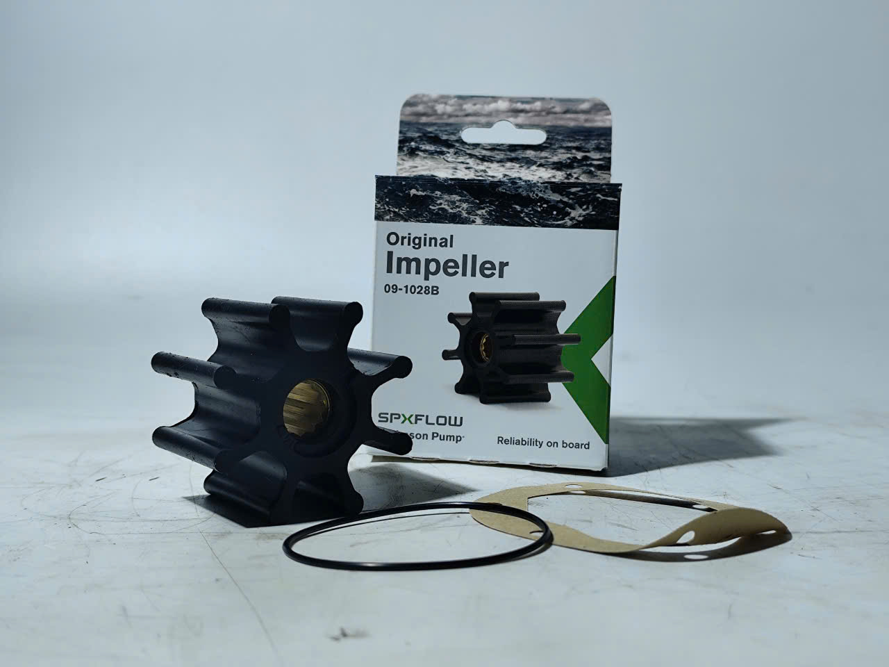 Johnson Pump 09-1028B Cánh Cao Su Bơm Nước , JMP 7400K, Jabsco: 17937-0001, 920-0001, Sherwood 18200