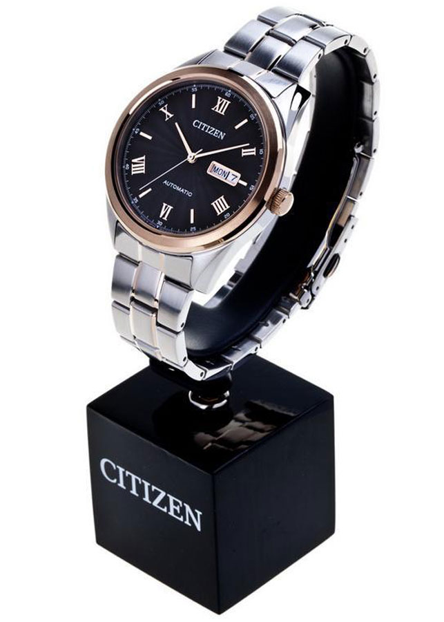 Đồng Hồ Nam Citizen Dây Thép Không Gỉ NH7514-59E - Mặt Đen (Sapphire)