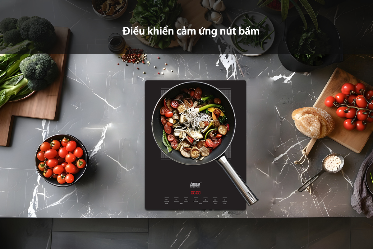 Bếp Từ Đơn LORCA TA 1017 PLUS - Hàng Chính Hãng Công Suất Lớn, Mỏng Nhẹ, Tiết Kiệm Điện, Bền Bỉ